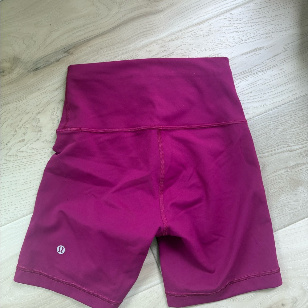 lululemon  High-Rise Magenta Bike Shorts